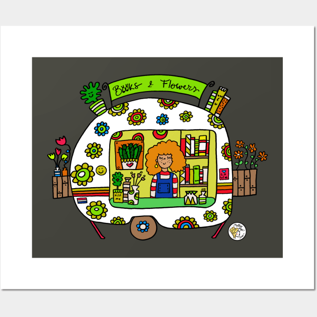 Flower power caravan! Wall Art by Mellowdays